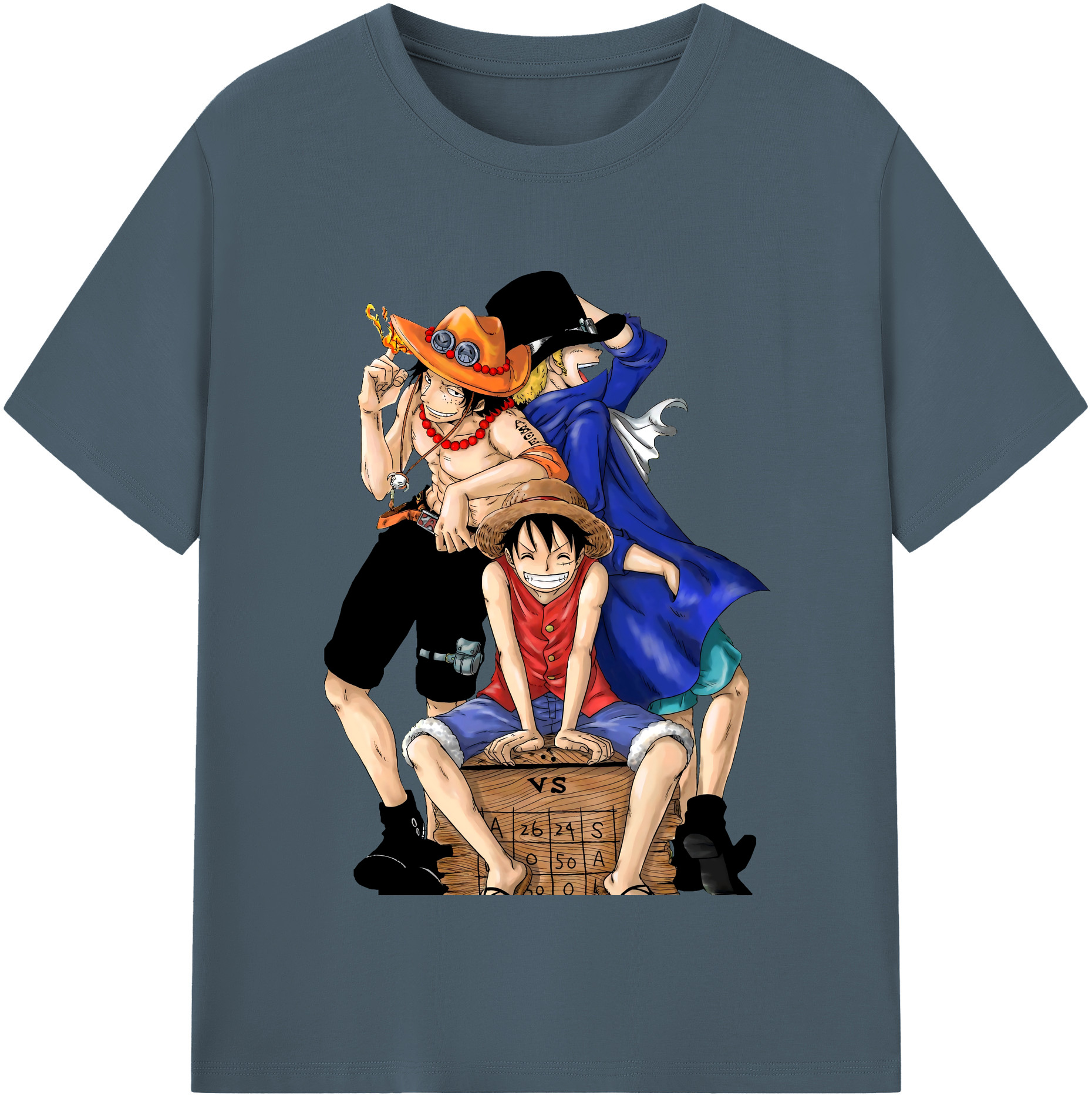 ワンピース モンキー・D・ルフィ ONE PIECE Monkey D. Luffy 綿100％半袖Tシャツ（フロントプリント）